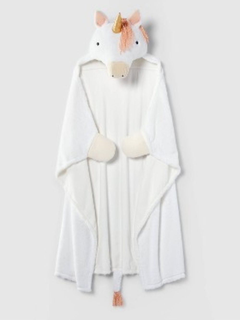 Pillowfort White Unicorn Hooded Kids Blanket LIKE NEW!